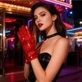 thumbnail image 2 of Sparkly Stage Performance Elegant Long Sleeve Evening Wear Shiny Glitter Hand Gloves For Girls, 2 of 4
