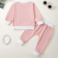 thumbnail image 4 of Edvintorg 3-24 Months Newborn Clothes Cute Bow Printed Round Neck Long Sleeve Sweatshirt and Sweatpants Suit for Baby Boys Girls Winter Baby Outfits, 4 of 4