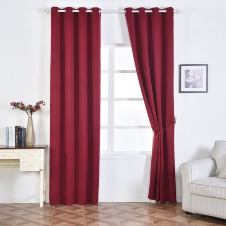 Balsacircle 52 X 108 Inch 2 Panels Blackout Polyester Curtains