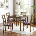 thumbnail image 6 of Pioneer Flower Seat Covers for Dining Room Chairs Set Of 4,Stretch Printed Washable Chair Seat Cover with Elastic Ties and Button,Removable Waterproof Couch Cushion Covers, 6 of 6