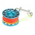 thumbnail image 3 of Colaxi Scuba Diving Reel with Double Ended Bolt Clip Compact Finger Reel Diving with High Visibility Line for Freediving Diving Gear Blue, 3 of 8