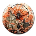 thumbnail image 2 of Designart "Joyful Spin Coral Ferris Wheel Delight II" Amusement Parks Oversized Wall Clock, 2 of 5
