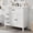 White, variant on 36" Soft-Close Bathroom Organizer, Space-Saving Freestanding Cabinet with Ceramic Sink, Retro Bathroom Vanity with Vintage Styling for bathroom renovation, White