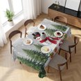 thumbnail image 3 of Grey Christmas Table Cloth Waterproof Tablecloths, Xmas Tree Snowflake Winter Gifts Tablecloth Dining Table Cover for Kitchen Party Tabletop Outdoor, Rectangle Tablecloth 60x120 Inch, 3 of 9