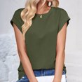 thumbnail image 7 of Xihbxyly Loose Summer Tops for Women Women Casual Basic T Shirts Loose Fit Crewneck Short Sleeve Summer Trendy Lightweight Soft Plus Size Tops Summer Saving Clearance Shirts, 7 of 7