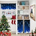 thumbnail image 3 of Christmas Blue Ball Kitchen Curtains Window Curtains and Valances Set 36 Inch, Happy Silver Snow Deer Winter Xmas Short Tier Curtain for Kitchen, Christmas Small Kitchen Decor, 3 of 6