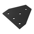 thumbnail image 3 of Ana 1pc 5 Hole Joint Plate Corner Angle Bracket Connection Joint Strip For 3030 4040 2020 Aluminum Profile Support Black/Silver Home Decor, 3 of 9