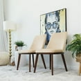 thumbnail image 4 of Barrett Mid-Century Velvet Dining Chair in Beige (Set of 2), 4 of 7
