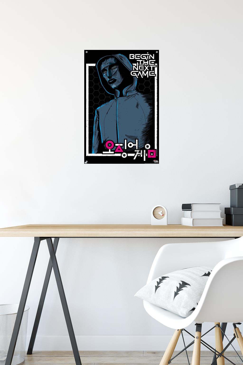 Netflix Squid Game - Begin the Next Game Wall Poster with Push Pins, 14.725" x 22.375"