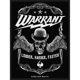 thumbnail image 1 of Warrant -  Parche Diseño Estándar Louder Harder Faster (Negro, Blanco), 1 of 2