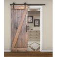 thumbnail image 2 of Essencaliy 30in x84in Solid Wood Barn Door, Made-in-USA Farmhouse Interior Sliding Barn Door With 5.25ft Barndoor Hardware Kit (DIY), 2 of 5