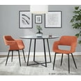 thumbnail image 2 of LumiSource Black Metal, Orange Fabric Margarite Chair - Set of 2, 2 of 6