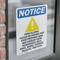 thumbnail image 4 of (2 Pack) Food Allergy Notice Sign With Symbol OSHA Notice Sign 7 Inch X 10 Inch Vinyl Label Decal Sticker Weather Resistant, UV Protected for Workplace, Business, and Construction Site,, 4 of 7