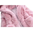 thumbnail image 4 of Toddler Girls Winter Fleece Coat Kids Hooded Faux Fur Jacket Baby Warm Outwear, 4 of 5