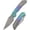 Stonewashed CPM 20CV, variant on Kansept Fenrir Pocket Knife Stonewashed CPM 20CV Blade,Crystallized Titanium and Stonewash Titanium,Sparrow Knife Designer,K1034H2