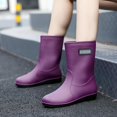 thumbnail image 5 of AUXDIQ Wellington Boots Women Mid-calf Wellies Waterproof Rain Boots Outdoor Garden Shoes, 5 of 6