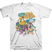 Mens Nickelodeon AAAHH REAL MONSTERS Shirt - Retro Nick Real Monsters tee - Classic Nick Graphic T-Shirt (White, Large)