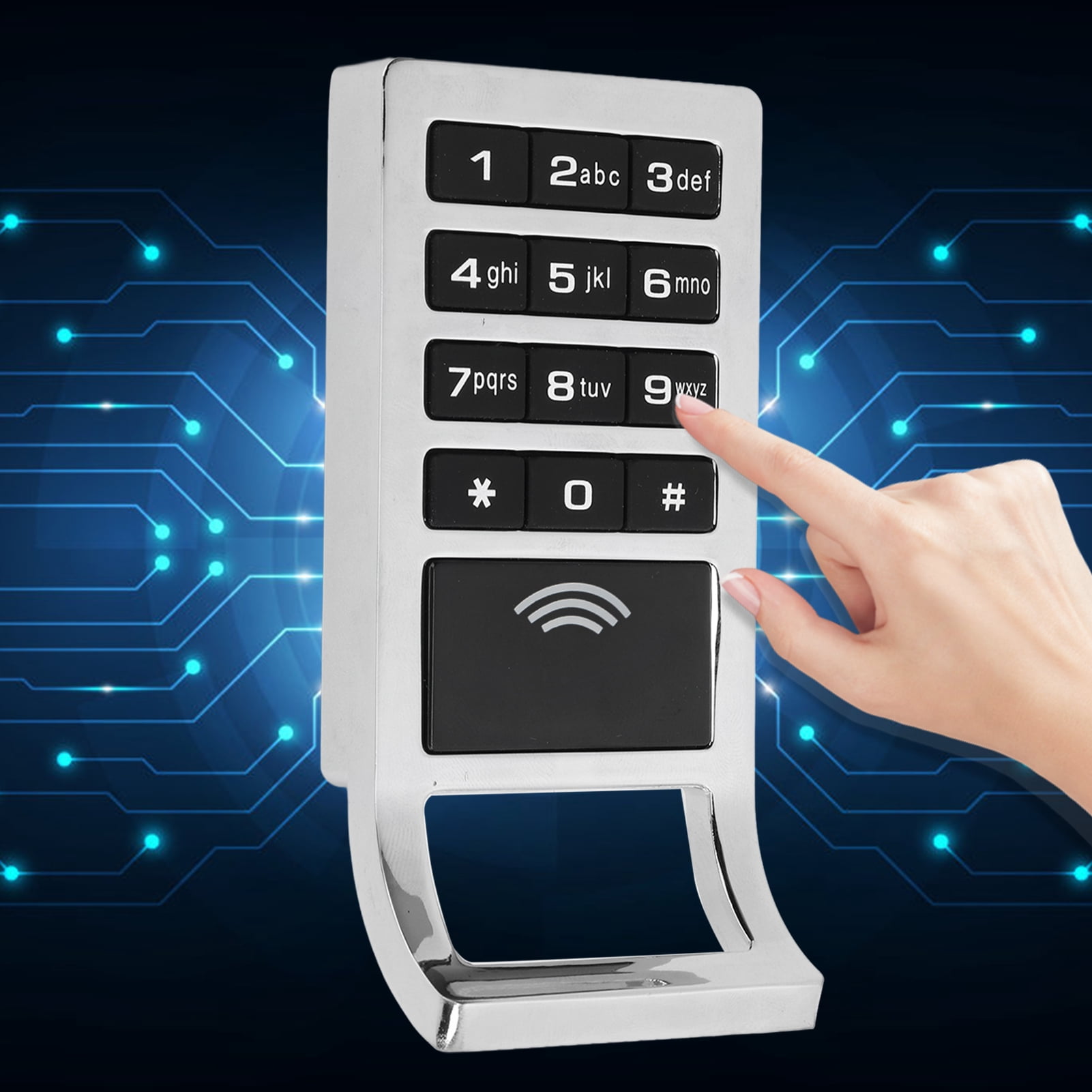 Suodoka Password M1 Card Cabinet Lock Zinc Alloy Keypad Cabinet Lock for Cabinets Drawers Wardrobes 7.48 inches / 19 cm