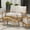 Teak+Beige, variant on Christopher Knight Home Modern 2 Piece Patio Loveseat Coffee Table Set with Cushion, Solid Wood, Teak+ Beige