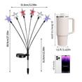 thumbnail image 2 of Solar Garden Lights Decorative Patriotic Star String Lights, Red White Blue Led, 1 Pc Solar Stake Lawn Yard Lighting, 2 of 7