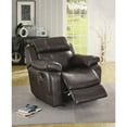 thumbnail image 5 of Lexicon Marille Traditional Faux Leather Glider Reclining Chair in Brown, 5 of 5