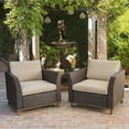 thumbnail image 2 of Noble House Glenwood Outdoor Mix Brown Club Chairs (Set of 2), 2 of 13