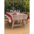 thumbnail image 2 of Outdoor Tablecloth with Umbrella Hole and Zipper, Valentine's Day Rectangle Table Cloth 60x102 Inch Waterproof Tablecloth, Red Truck Love Heart Roses Romantic Wooden Picnic Table Cover for Patio, 2 of 7