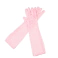 thumbnail image 1 of 1 Pair Riding Gloves Long Arm Lace Driving Gloves Sun Protection Cycling Arm Sleeves, Pink, 1 of 9