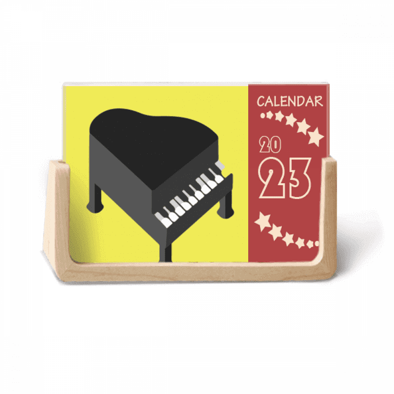 Musical Piano Pluck Desk Calendar Desktop Decoration 2023