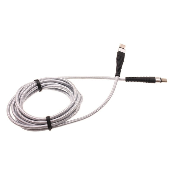 Type-C to USB-C 6ft PD Cable for Moto G Power (2022) Phone - Charger Cord Power Wire Sync Braided Fast W1K Compatible With Motorola Moto G Power (2022)