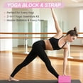 thumbnail image 5 of Yoga Block and Strap Set, 2 Soft Non-Slip Yoga Blocks 9x6x3 inches, 6FT Strap Provides Strength and Stability, Latex-Free EVA Foam for Yoga, Pilates, Stretching and Toing, 5 of 7