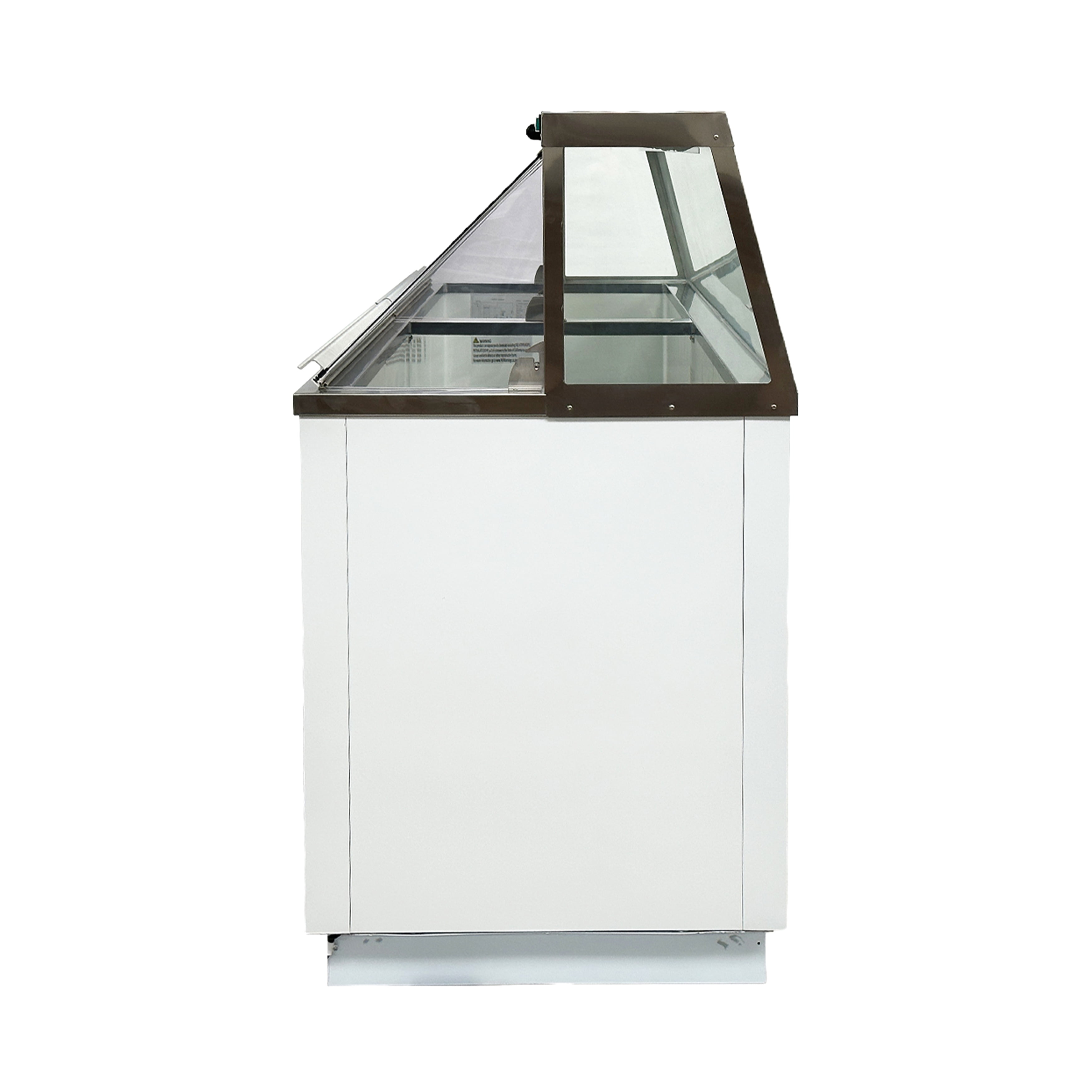 68 in. 12 Tub Ice Cream Gelato Dipping Cabinet Display Freezer, Understorage Big Capacity, Viewing Window, White