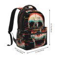 thumbnail image 2 of Balery Glitch Screaming Skull Mochila Escolar Impresa, Mochila Ligera para Viajes Casual, Mochila Duradera y Cómoda Multifuncional, Mochila para Laptop-One Size, 2 of 5