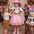 thumbnail image 5 of Staki Kids Cowgirl Costume for Girls Western Rodeo Outfit Halloween Costume Party Dress Up,5-6 Years, 5 of 5