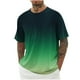 thumbnail image 1 of Camisetas de Manga Corta para Hombre, Blusa Casual de Cuello Redondo de Impresión de Gradiente, Camiseta Deportiva de Poliéster de Moda, 1 of 2