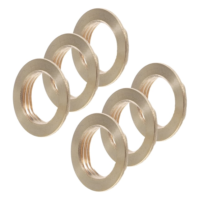 OUNONA 6Pcs Brass Lock Nuts for Faucet Pipe Fitting Easy Installation with High Temperature Resistance
