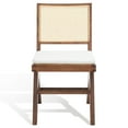 thumbnail image 5 of SAFAVIEH Couture Colette Modern Linen Solid Dining Side Chair, Walnut/Natural (Set of 2), 5 of 16