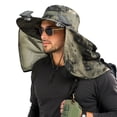 thumbnail image 2 of Sombrero de pesca grande con protección solar y doble ventilador solar | Batería recargable USB de 800 mAh | Ala ancha 12cm | Malla transpirable | Ajuste ajustable 22-24" | Senderismo al aire libre, 2 of 7