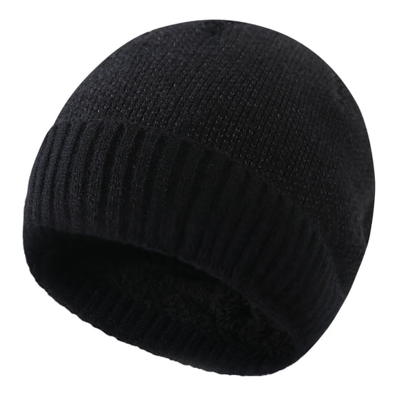 Yuanlong Womens Beanie Hat Lined Rib Knit Warm Winter Skull Cap Soft Thermal Outdoor Ski Running Daily Headwear