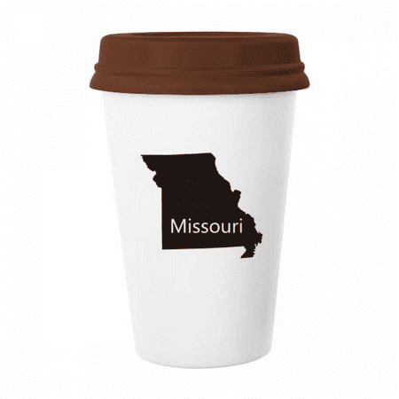 

Missouri America USA Map Outline Mug Coffee Drinking Glass Pottery Cerac Cup Lid