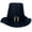 Black with gold b, variant on Comfortable Pilgrims Hat Warm Top Hat for Winter Fall Fesitval Costume Props for Various Formal Activity Dressingup