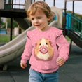 thumbnail image 4 of Garronmavis Hamster Kids Pullover Clothes Soft Doughnut Long Sleeve Pullover Crewneck Tops Shirts Lightweight 6T Toddler Girl Sweatshirt Clothes Comfortable for Outdoor Activities, 4 of 7