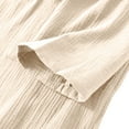 thumbnail image 4 of Bata de baño informal de verano para hombre, de manga larga, con cuello en V, fina y transpirable, con bolsillos y pantalones de poliéster, 4 of 6