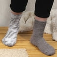 thumbnail image 4 of BambooMN Women's Girl Fuzzy Warm Fluffy Tie-Dye Colorful Fun Crew Socks - Inkwell - 2 Pairs, 4 of 6