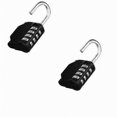 thumbnail image 3 of Weatherproof 4-Digit Padlock Combo, 2 Pack Resettable Combination Lock for Gym, School, Door, Garden Fence (Black), 3 of 5