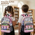 thumbnail image 4 of Whosucclay Soccer Ball Salamander Pattern Shoulder Bag with Adjustable Straps Side Pockets See Through Bookbag, Large Capacity 17 Inch Clear Backpack for School Work, 4 of 10