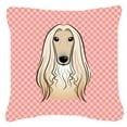 thumbnail image 2 of Carolines Treasures BB1182PW1818 Checkerboard Blue Afghan Hound Fabric Decorative Pillow- 18 x 18 In., 2 of 3
