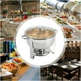 thumbnail image 2 of Premium Round Chafing Dish Buffet Set, 8.5L, Stainless Steel, Dual Hot & Cold Use, Elegant Design with Anti-Scald Handles & Visual Glass Lid for Catering & Parties, 2 of 7