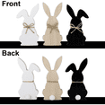 thumbnail image 2 of Gaiwos 3 Pcs Wooden Easter Bunny Decorations 7 inches, Vintage Wood Bunny Decor Centerpiece Signs, Wood Easter Bunnies for Farmhouse Indoor Home Office Party Tabletop Decor, 2 of 9