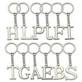 thumbnail image 3 of Personalized Initial Letter Keychain - High-Quality Zinc Alloy, Multi-Layer Electroplating, Polished Finish, 9.7cm Length - Perfect Gift, 3 of 3